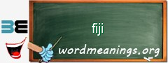 WordMeaning blackboard for fiji